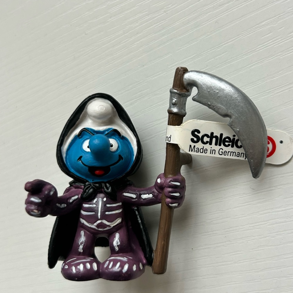Smurfs 20545 Halloween Grim Reaper Smurf Figure Schleich Figurine‎ Vintage NWT